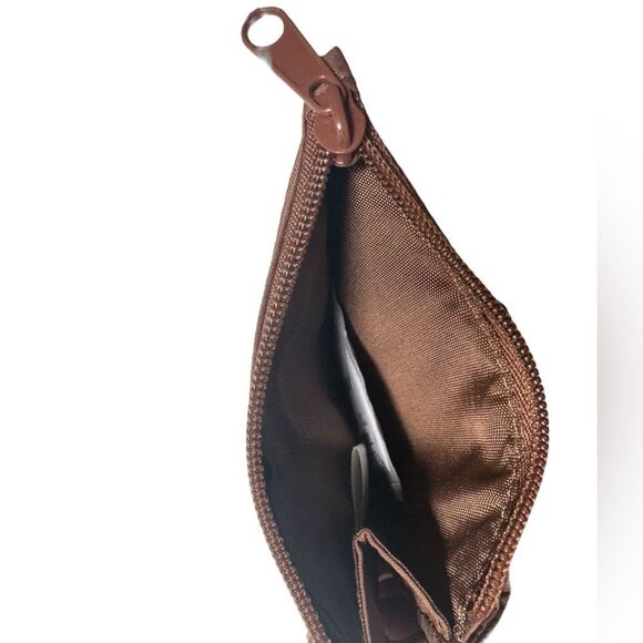 VICTORIA'S SECRET / PINK Cardholder Keychain with Zip, Brown - New - Picture 5 of 6